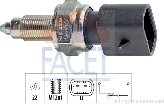 FACET 7.6066 - Датчик, переключатель, фара заднего хода autosila-amz.com