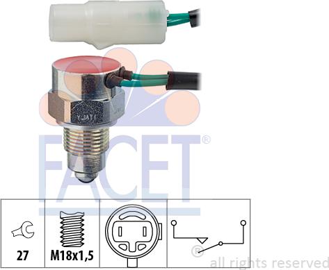 FACET 7.6087 - Датчик, переключатель, фара заднего хода autosila-amz.com