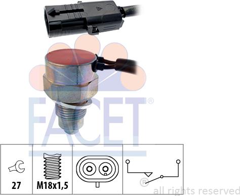 FACET 7.6103 - Датчик, переключатель, фара заднего хода autosila-amz.com