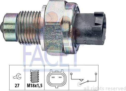 FACET 7.6295 - Датчик, переключатель, фара заднего хода autosila-amz.com