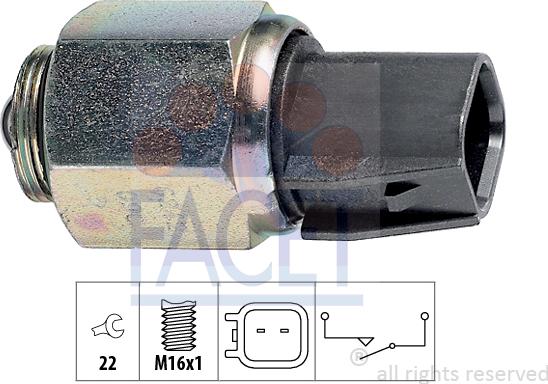 FACET 7.6242 - Датчик, переключатель, фара заднего хода autosila-amz.com