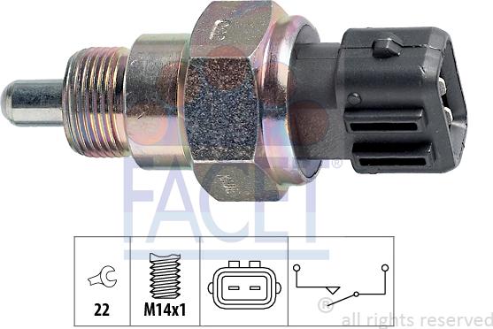 FACET 7.6216 - Датчик, переключатель, фара заднего хода autosila-amz.com