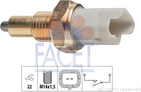 FACET 7.6217 - Датчик, переключатель, фара заднего хода autosila-amz.com