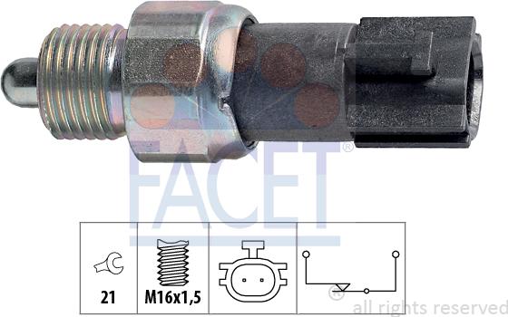 FACET 7.6232 - Датчик, переключатель, фара заднего хода autosila-amz.com