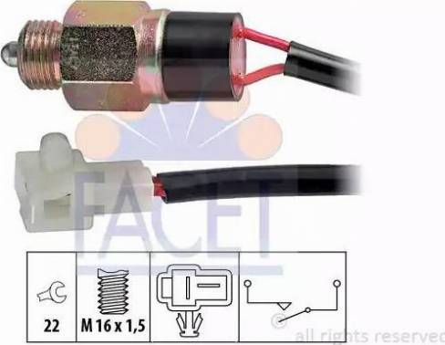 FACET 7.6221 - Датчик, переключатель, фара заднего хода autosila-amz.com