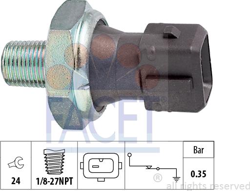 FACET 7.0091 - Датчик, давление масла autosila-amz.com