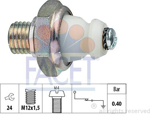 FACET 7.0098 - Датчик, давление масла autosila-amz.com