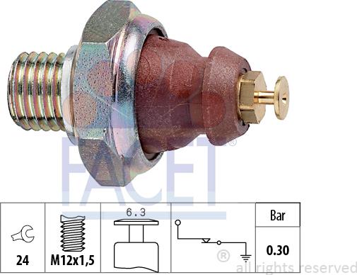 FACET 7.0052 - Датчик, давление масла autosila-amz.com