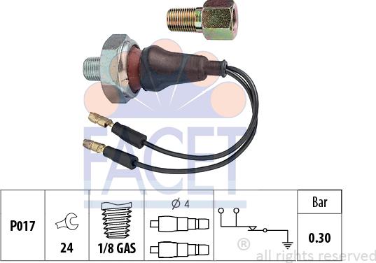 FACET 7.0065 - Датчик, давление масла autosila-amz.com