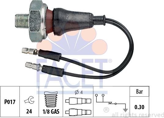 FACET 7.0061 - Датчик, давление масла autosila-amz.com