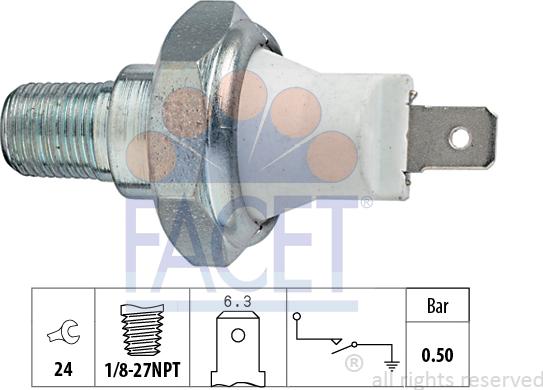 FACET 7.0068 - Датчик, давление масла autosila-amz.com