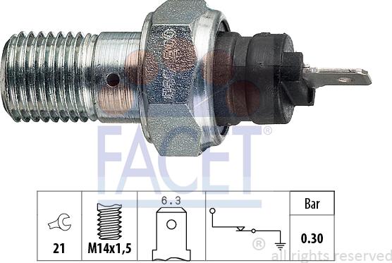 FACET 7.0003 - Датчик, давление масла autosila-amz.com