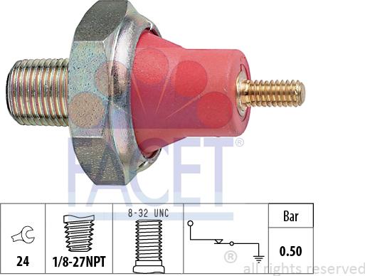 FACET 7.0031 - Датчик, давление масла autosila-amz.com