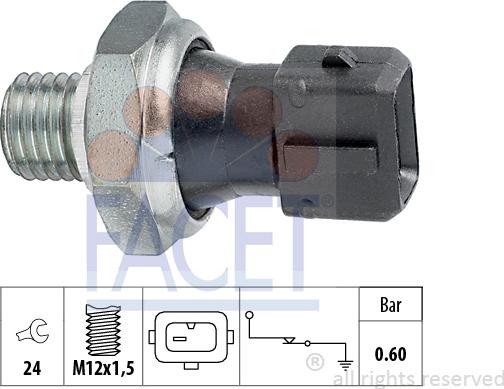 FACET 7.0164 - Датчик, давление масла autosila-amz.com