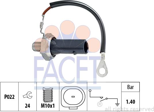 FACET 7.0167 - Датчик, давление масла autosila-amz.com