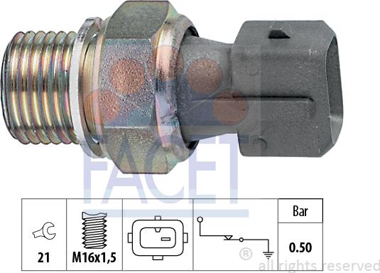 FACET 7.0116 - Датчик, давление масла autosila-amz.com