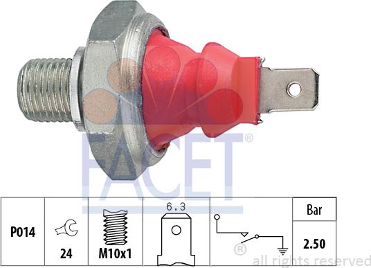 FACET 7.0111 - Датчик, давление масла autosila-amz.com