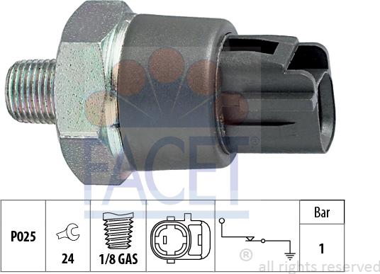 FACET 7.0188 - Датчик, давление масла autosila-amz.com