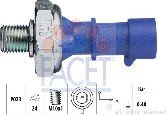 FACET 7.0183 - Датчик, давление масла autosila-amz.com