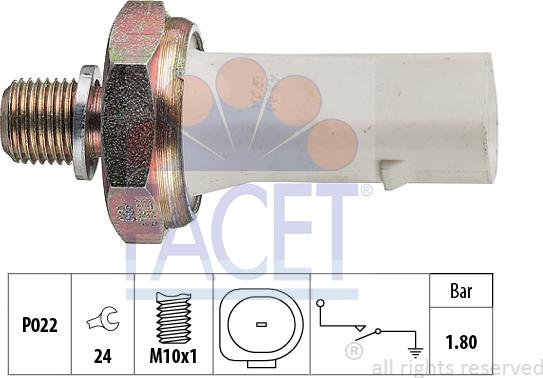 FACET 7.0136 - Датчик, давление масла autosila-amz.com