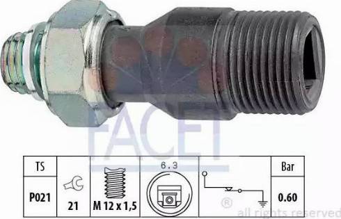 FACET 7.0123 - Датчик, давление масла autosila-amz.com