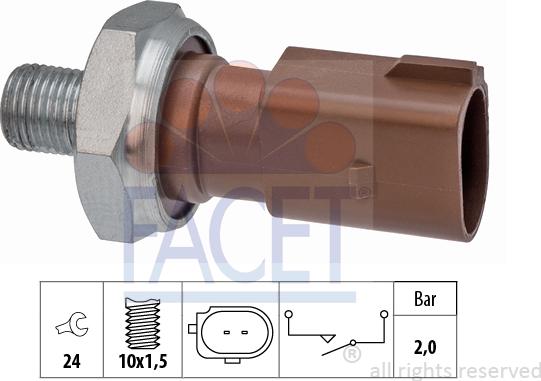 FACET 7.0217 - Датчик, давление масла autosila-amz.com