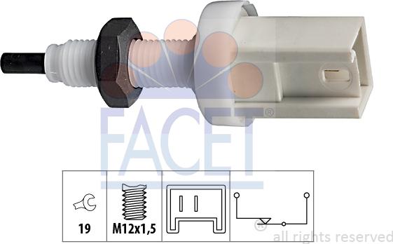 FACET 7.1066 - Выключатель фонаря сигнала торможения autosila-amz.com