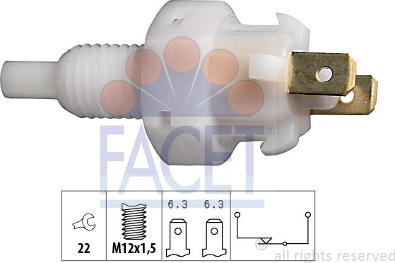 FACET 7.1004 - Выключатель фонаря сигнала торможения autosila-amz.com