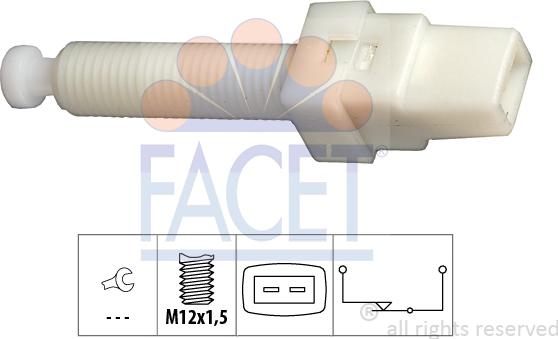 FACET 7.1015 - Выключатель фонаря сигнала торможения autosila-amz.com