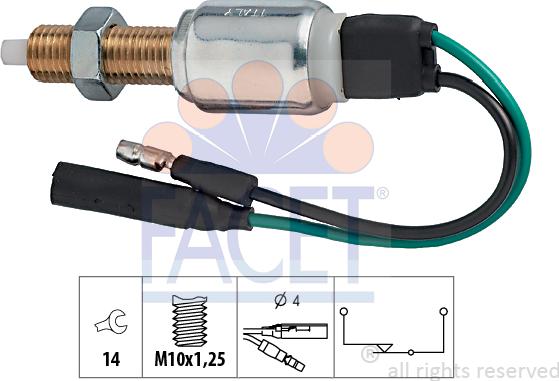 FACET 7.1026 - Выключатель фонаря сигнала торможения autosila-amz.com