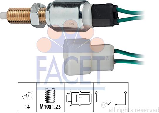 FACET 7.1027 - Выключатель фонаря сигнала торможения autosila-amz.com