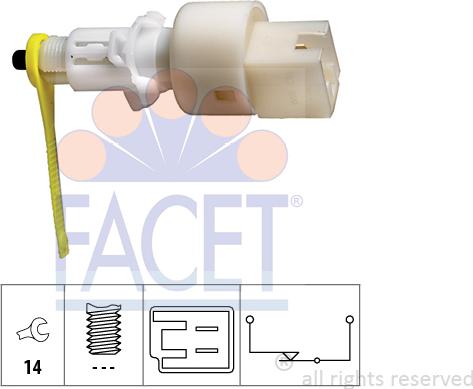 FACET 7.1153 - Выключатель фонаря сигнала торможения autosila-amz.com