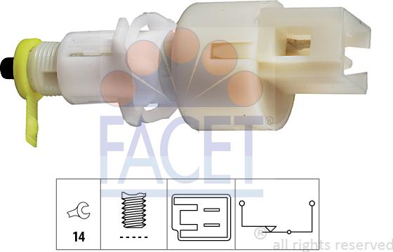 FACET 7.1108 - Выключатель фонаря сигнала торможения autosila-amz.com