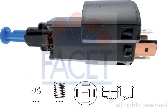 FACET 7.1181 - Выключатель фонаря сигнала торможения autosila-amz.com