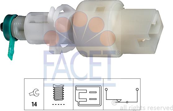 FACET 7.1127 - Выключатель фонаря сигнала торможения autosila-amz.com