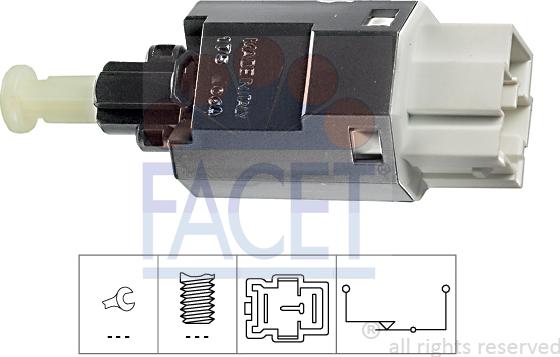 FACET 7.1175 - Выключатель фонаря сигнала торможения autosila-amz.com