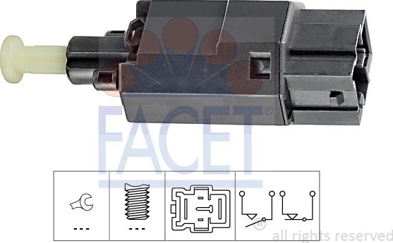 FACET 7.1176 - Выключатель фонаря сигнала торможения autosila-amz.com