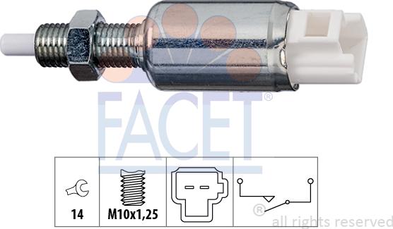 FACET 7.1258 - Выключатель, привод сцепления (Tempomat) autosila-amz.com