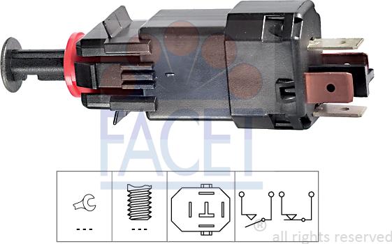 FACET 7.1205 - Выключатель фонаря сигнала торможения autosila-amz.com