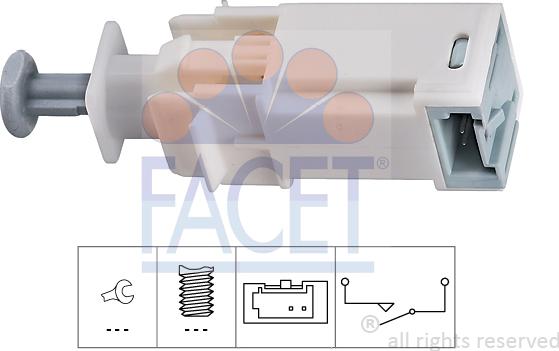 FACET 7.1226 - Выключатель, привод сцепления (Tempomat) autosila-amz.com