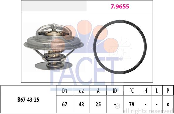 FACET 7.8983 - Термостат охлаждающей жидкости / корпус autosila-amz.com