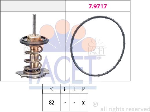 FACET 7.8937 - Термостат охлаждающей жидкости / корпус autosila-amz.com