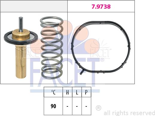 FACET 7.8974 - Термостат охлаждающей жидкости / корпус autosila-amz.com