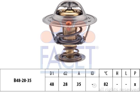 FACET 7.8415S - Термостат охлаждающей жидкости / корпус autosila-amz.com