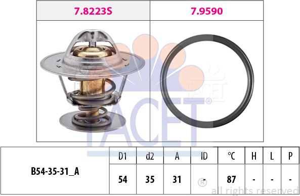 FACET 7.8432 - Термостат охлаждающей жидкости / корпус autosila-amz.com