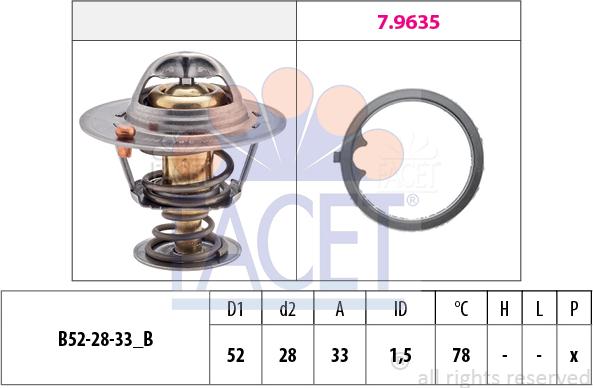 FACET 7.8503 - Термостат охлаждающей жидкости / корпус autosila-amz.com