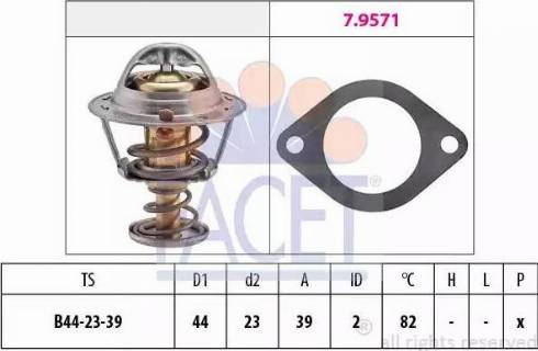 FACET 7.8519 - Термостат охлаждающей жидкости / корпус autosila-amz.com