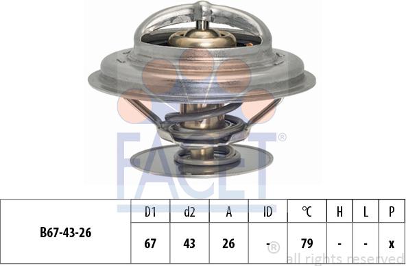 FACET 7.8578S - Термостат охлаждающей жидкости / корпус autosila-amz.com