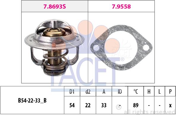 FACET 7.8693 - Термостат охлаждающей жидкости / корпус autosila-amz.com