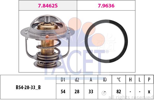 FACET 7.8645 - Термостат охлаждающей жидкости / корпус autosila-amz.com